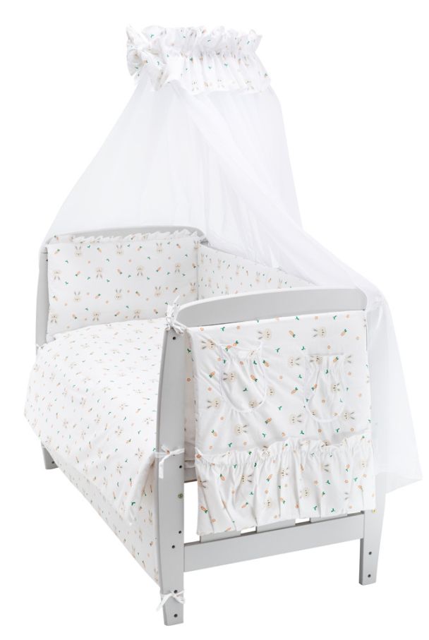 Дитяча постіль Babyroom Gold RG-08 білий (кролики з морквою)