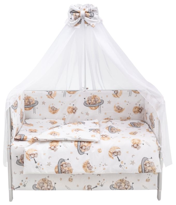 Дитяча постіль Babyroom Gold RG-08 білий (ведмедики на місяці)