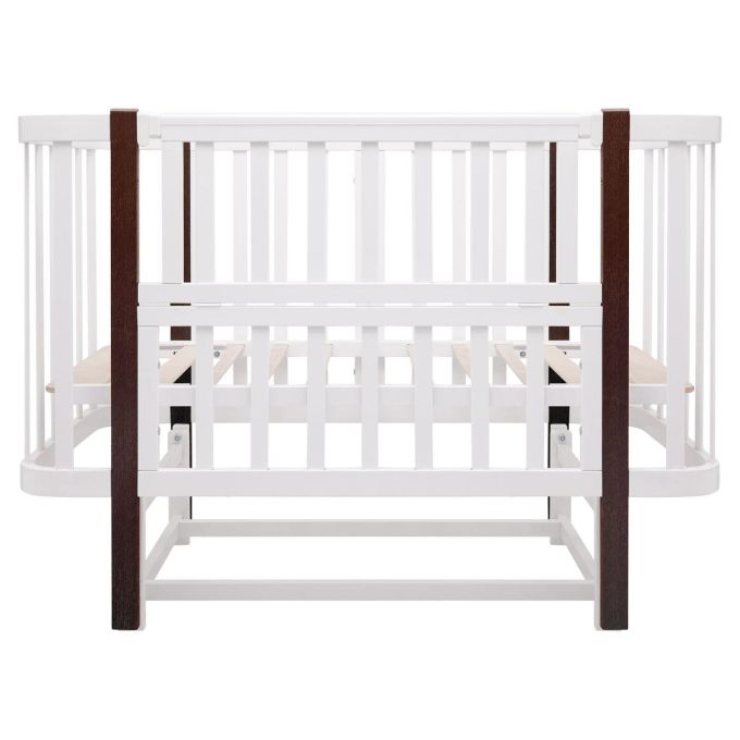 Ліжко Babyroom Місяць LU-2 маятник  білий / венге
