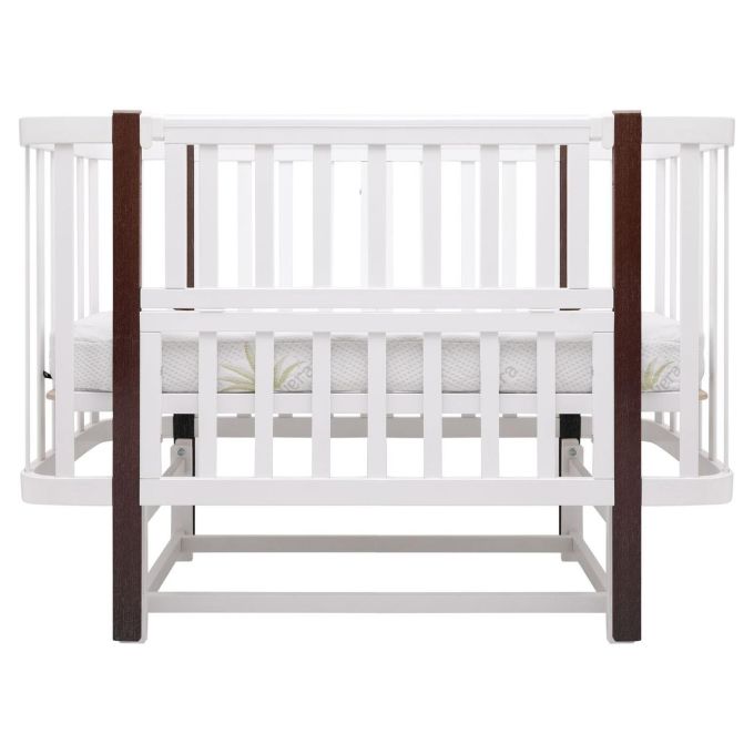 Ліжко Babyroom Місяць LU-2 маятник  білий / венге