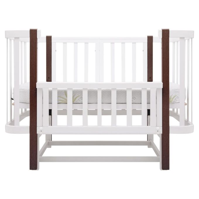 Ліжко Babyroom Місяць LU-2 маятник  білий / венге