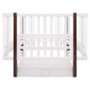 Ліжко Babyroom Місяць LU-3 маятник, шухляда  білий / венге