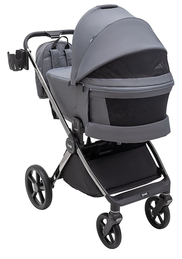 Коляска 2 в 1 Bair Pixel Chrome PC-02 graphite grey