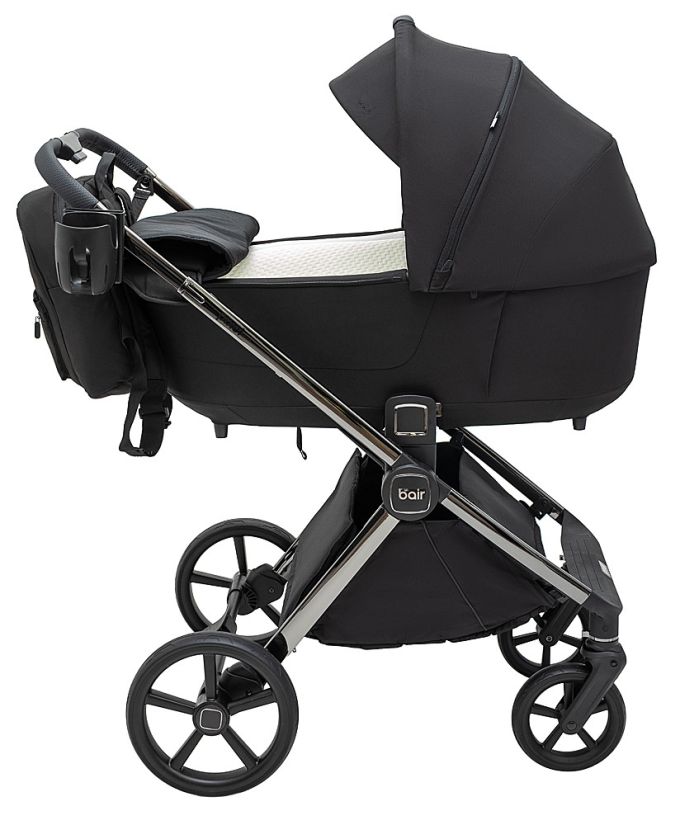 Коляска 2 в 1 Bair Pixel Chrome PC-01 black rock
