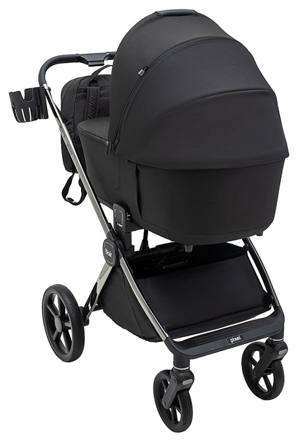 Коляска 2 в 1 Bair Pixel Chrome PC-01 black rock
