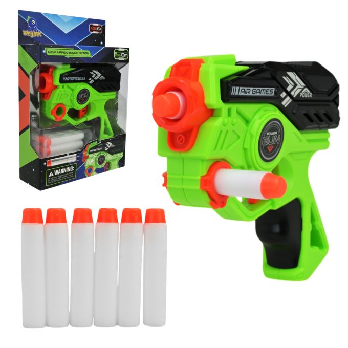 Пістолет арт. 218D-2 (120шт/2) стреляє поролон.кулями,короб. 16,5*23см