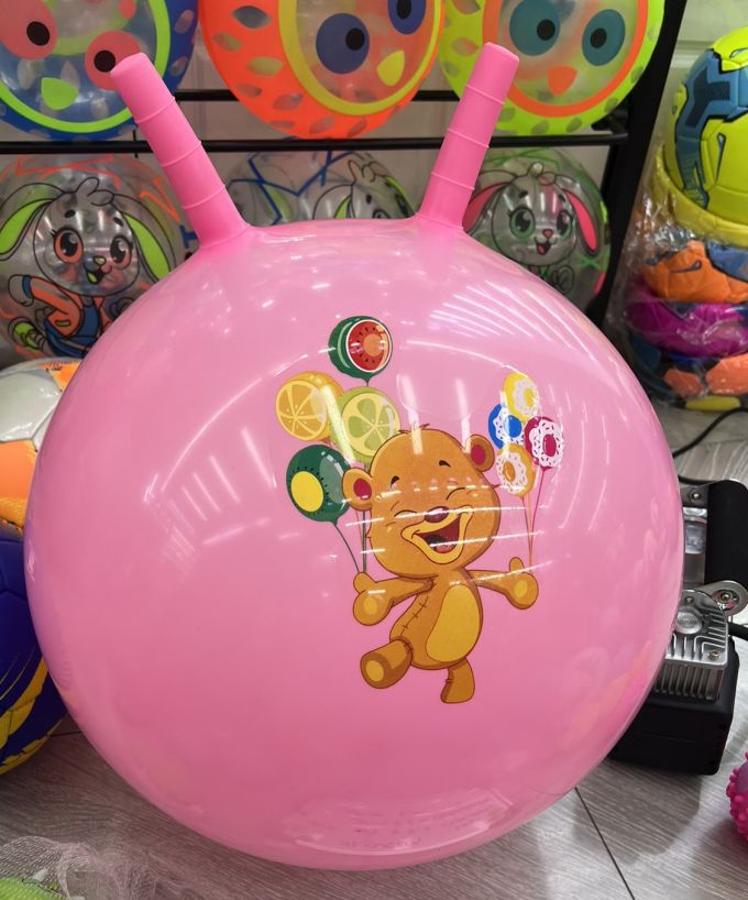 М'яч для фітнесу арт. RB26508 (80шт)  ріжки 55см, 450 грам,6 кольорів