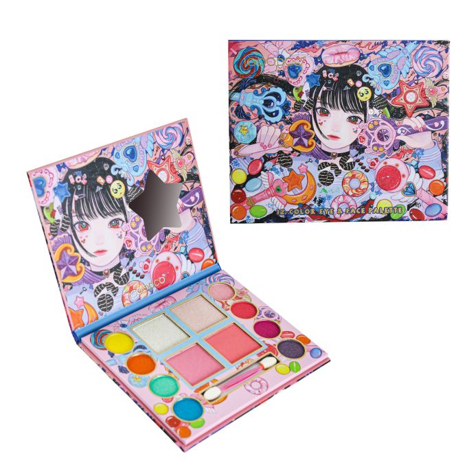 Косметика арт. IG2943 (192шт/16)  палетка тіней для повік, пензлик короб. 16*13*1 см