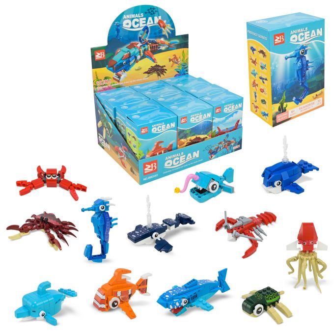 Конструктор арт. 88040 (480шт/2)  Animal Ocean, 12шт у дисплей боксі 23,3*12*11,6см