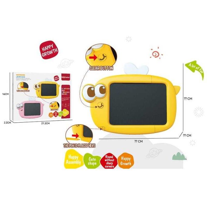 Дошка для малювання 99-25 Y  розмір: 21.5х15.5 см, LCD екран, кольоровий малюнок, стилус, кнопка