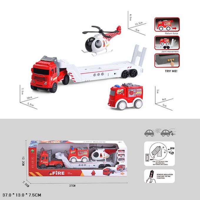 Трейлер арт. 2633-2 (60шт/2) інерц.,батар.,свiло,звук,у короб.37*12,2*7,5см