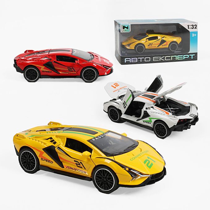 Машинка MG-71422 (96/2) 3 види, "Авто Експерт", металопластик, 1:32, світло, звук, інерція, відчиняю