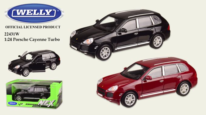 Машина мет. WELLY  арт. 22431W (24шт/4) 1:24 PORSCHE CAYENNE TURBO, 2 кольори, короб.23*11*10 см, р-