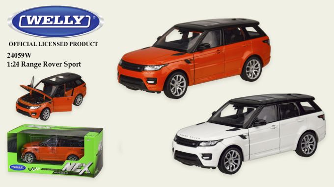 Машина мет. WELLY арт. 24059W (24шт/4) 1:24 RANGE ROVER SPORT, відкр.двері, капіт, 2 кольори, р-р іг