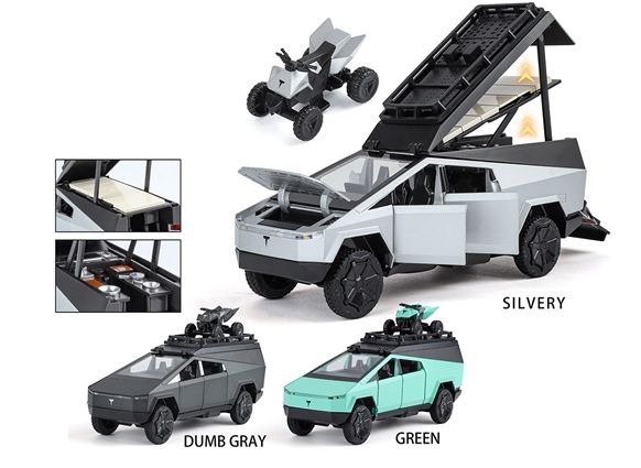 Машина мет. АВТОПРОМ арт. AP74224 (24шт/2) 1:32 Tesla pickup camping rv, батар,світло,звук,відкр.двері,короб. 19,5*9*9см