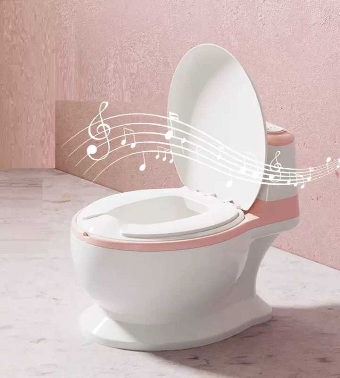 гр Горщик дитячий Bimbo 9226-58 (1) розмір: 28,5х22,5х39,5 см, колір Рожевий, звук зливу, м`яке сидіння, в коробці