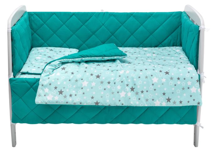 Дитяча постіль Babyroom Dream-05 зелений (зірочки)