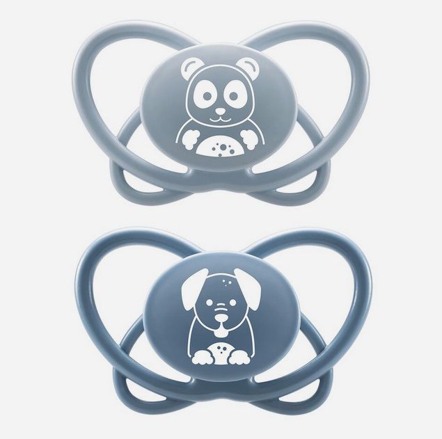 Пустушка "Мій метелик" Синій (силікон) 16 - 32 місяців (2шт. + футляр-стерилізатор)