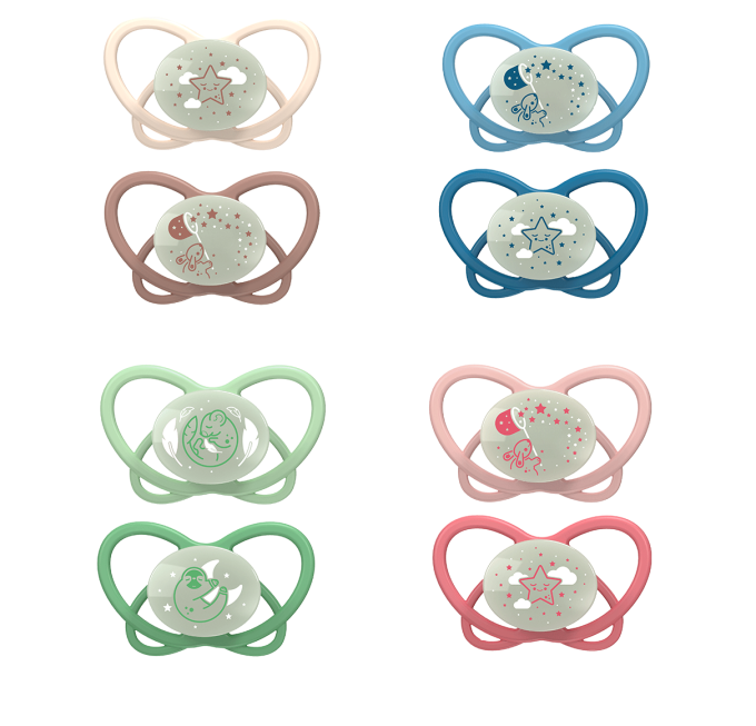 Пустушка "Мій метелик Ніч"  "Зелена Серія"(силікон) (від 16 до 32 місяців),(2 шт)/ NIP