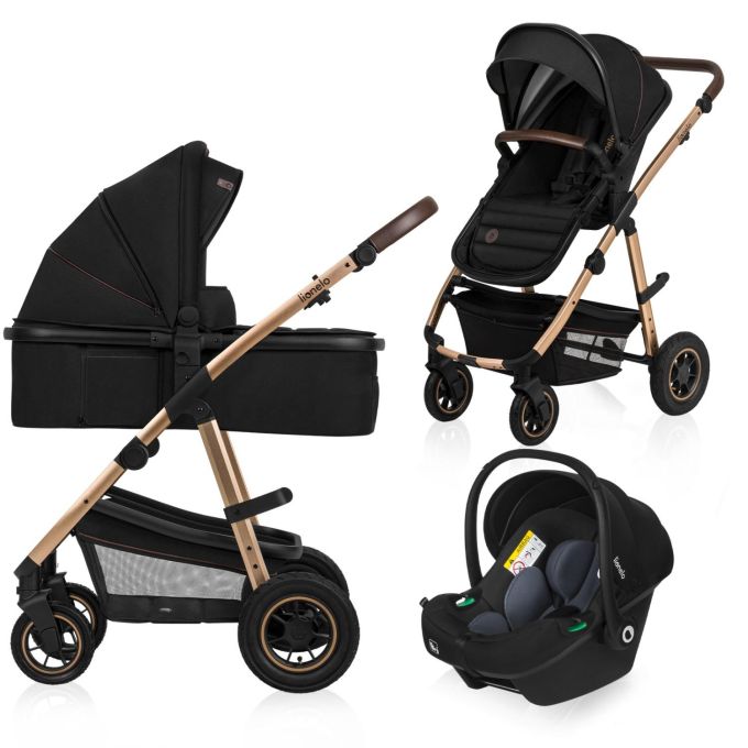 Універсальна коляска 3 в 1 Lionelo AMBER BLACK ONYX